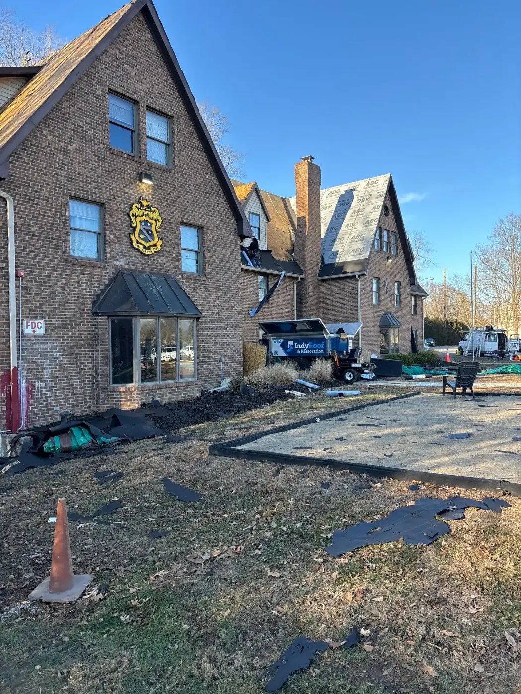Flashing and seam work in Keystone Crossing