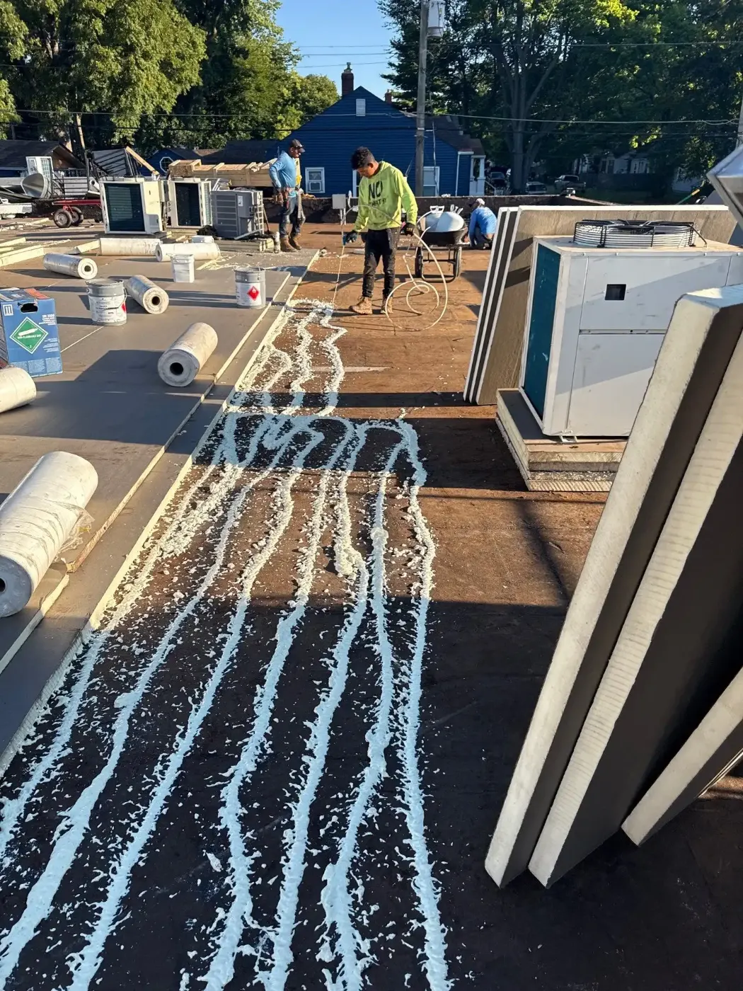 Commercial roof inspection documented in Keystone Crossing