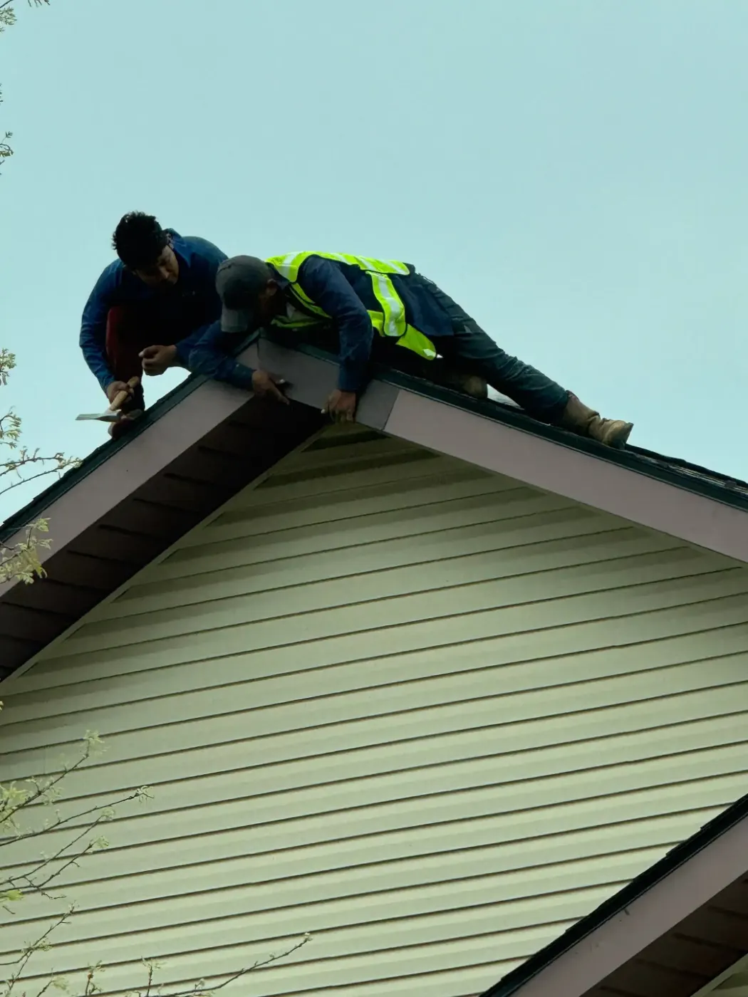 Tarping and dry-in on a Keystone Crossing commercial roof