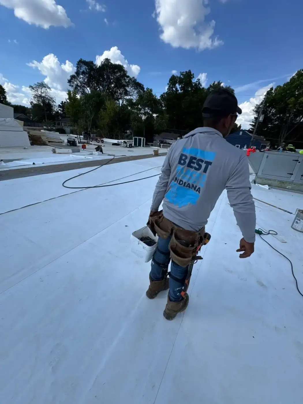 Commercial roofing by Keystone Crossing Commercial Roofing near Williams Creek, IN
